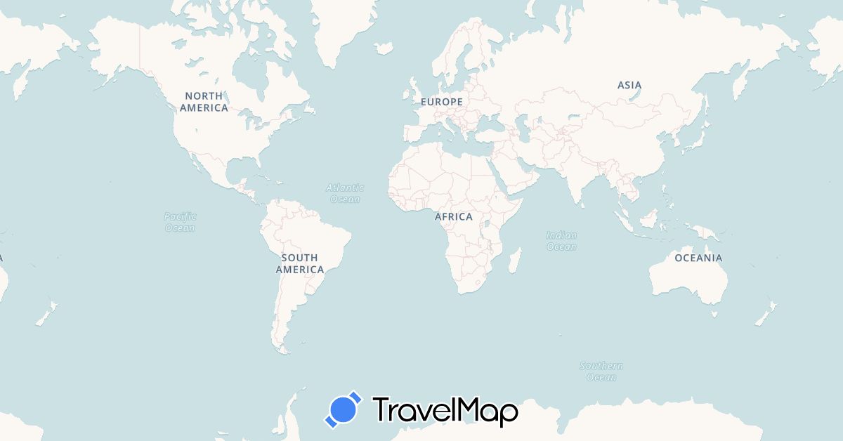 TravelMap itinerary: driving in Kenya, Tanzania (Africa)